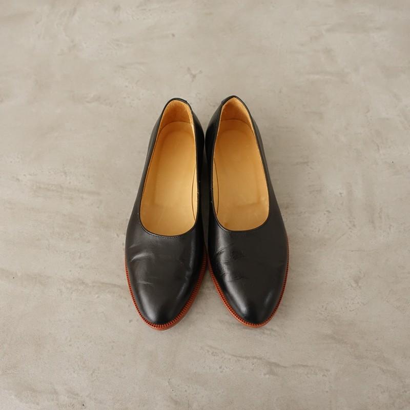 未使用/定価4.8万】デルモナコ DELMONACO *レザーフラットパンプス 23