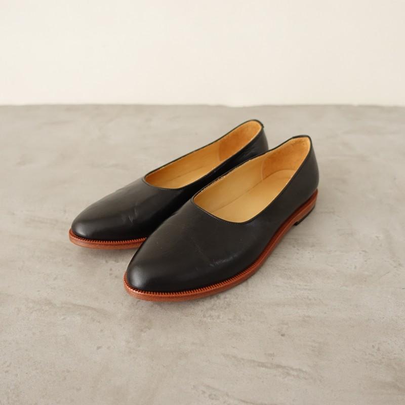 未使用/定価4.8万】デルモナコ DELMONACO *レザーフラットパンプス 23
