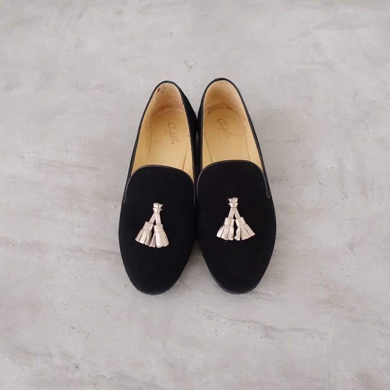 シャテル Chatelles *タッセルオペラシューズ 35.5/23*スエード 