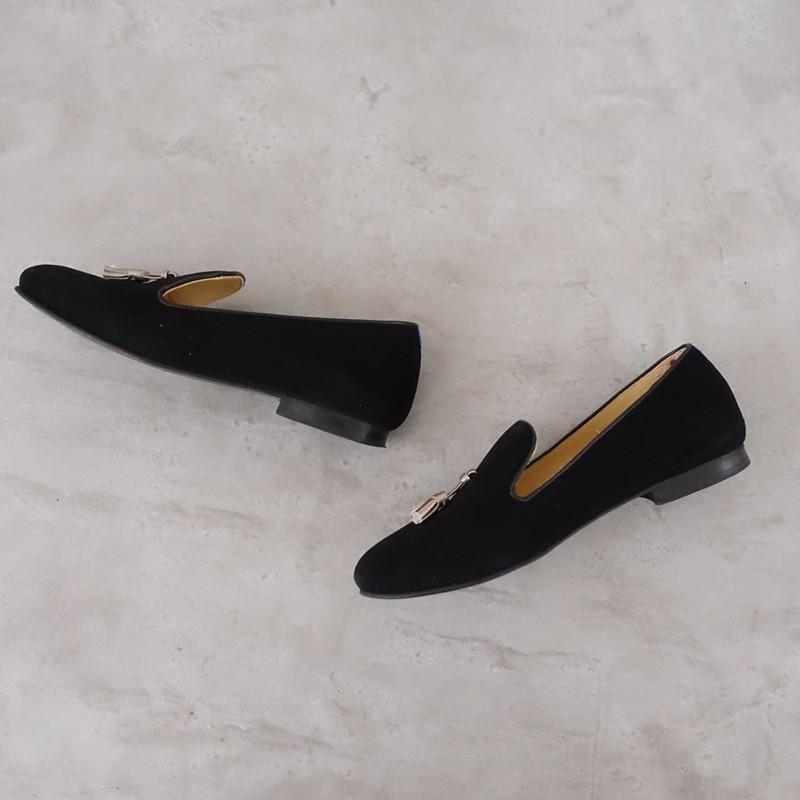 シャテル Chatelles *タッセルオペラシューズ 35.5/23*スエード 