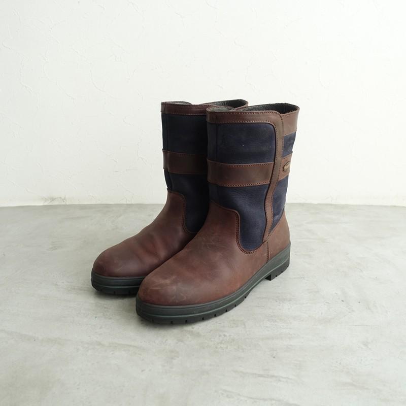 デュバリー dubarry *Roscommon ブーツ 39/25*レザー撥水紺×ブラウン 
