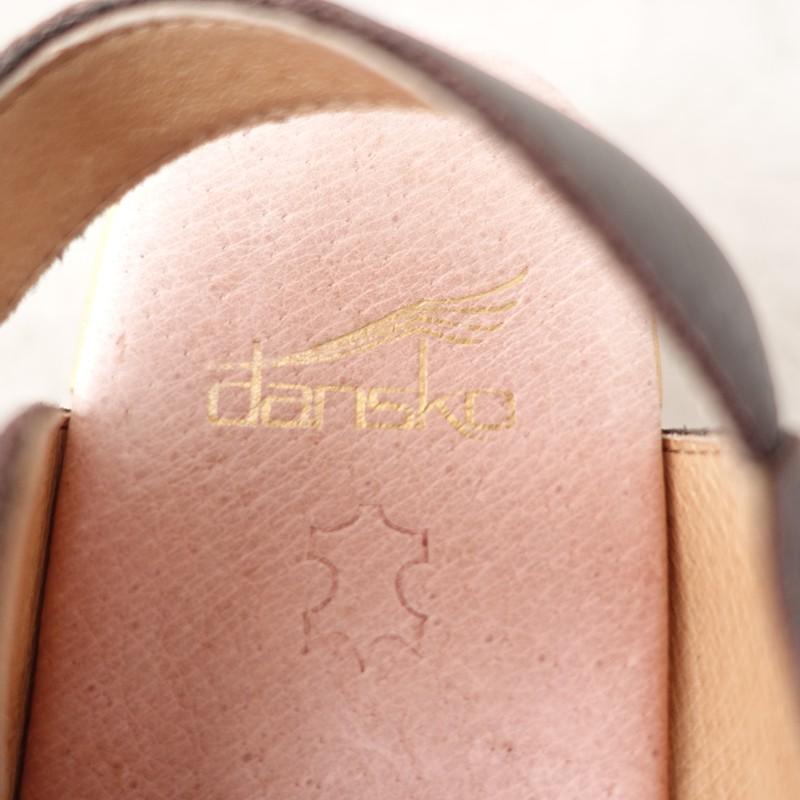 dansko（ダンスコ） *バックストラップサボ 36/23*レザー皮革黒0126