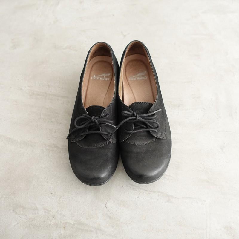dansko ダンスコ　37 　23.5㎝ ブラック dansko（ダンスコ） *Fallon レースアップシューズ 37/23.5*レザー皮革
