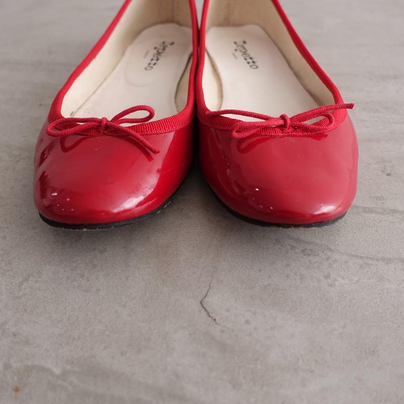 レペット repetto *バレエシューズ 37/23*エナメルレッド0126(sh10