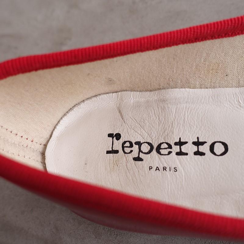 レペット repetto *バレエシューズ 37/23*エナメルレッド0126(sh10
