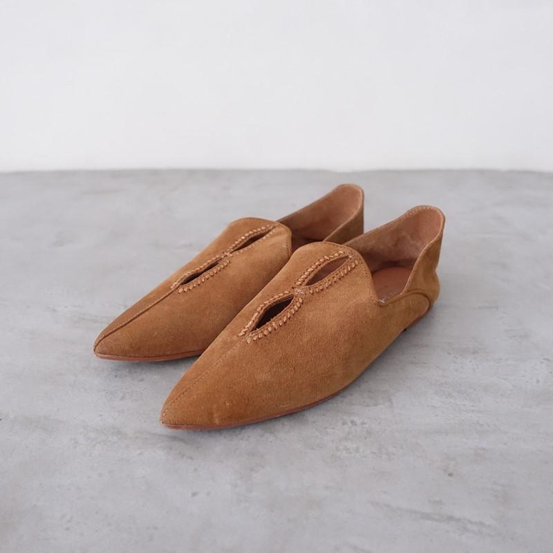 定価1.6万】モヒ MOHI... *スエードバブーシュ 35/23*フラットシューズ 