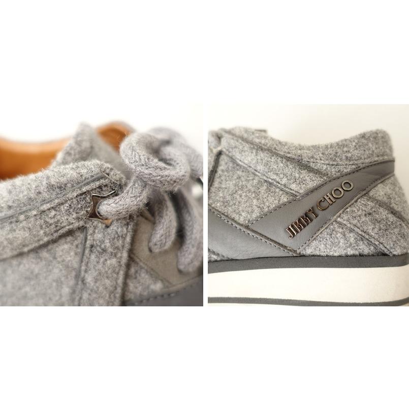 JIMMY CHOO（ジミーチュウ） *London スニーカー 38/24*グレーフェルト