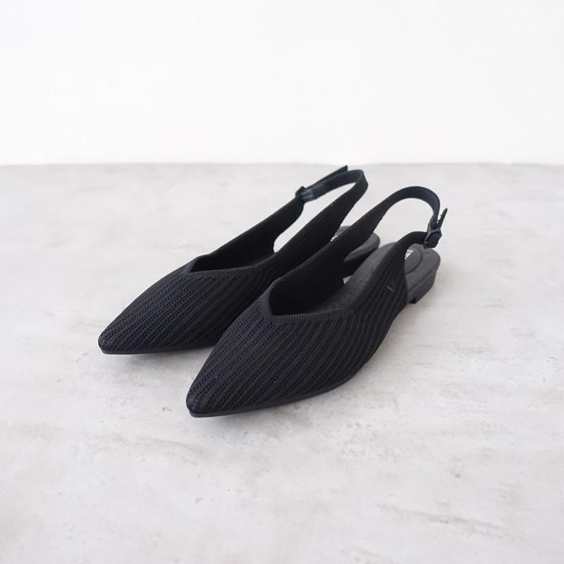 美品】ビバイア VIVAIA *バックストラップフラットパンプス EU37/US6.5