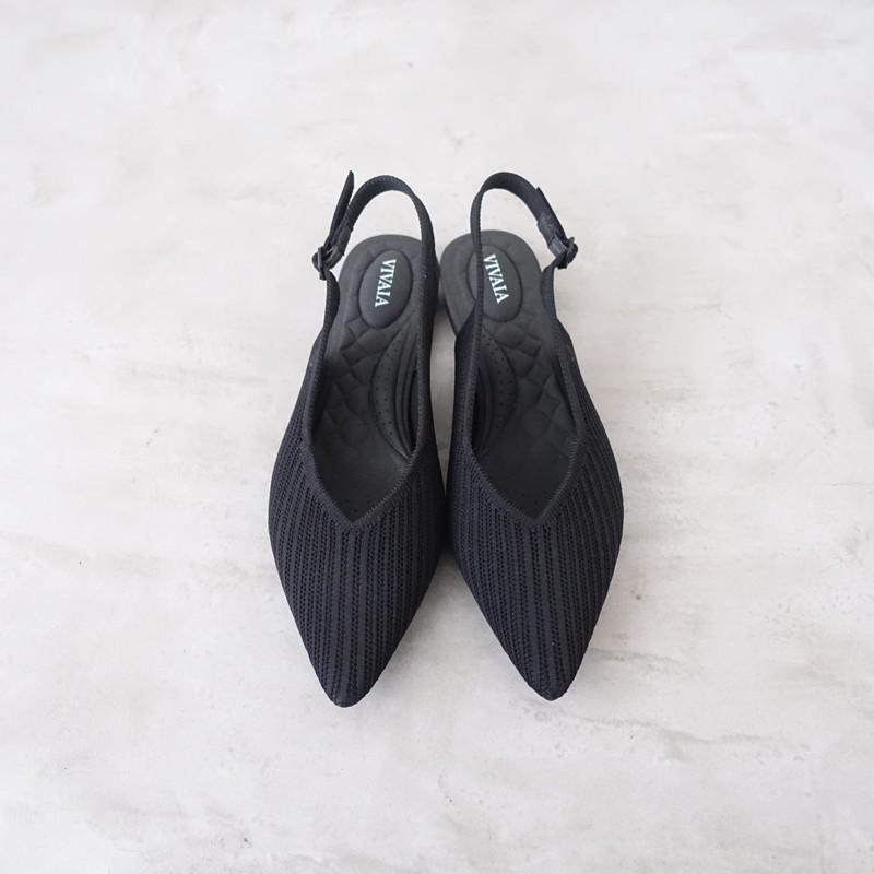 美品】ビバイア VIVAIA *バックストラップフラットパンプス EU37/US6.5