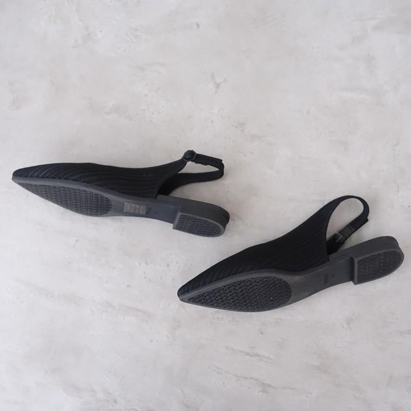 美品】ビバイア VIVAIA *バックストラップフラットパンプス EU37/US6.5