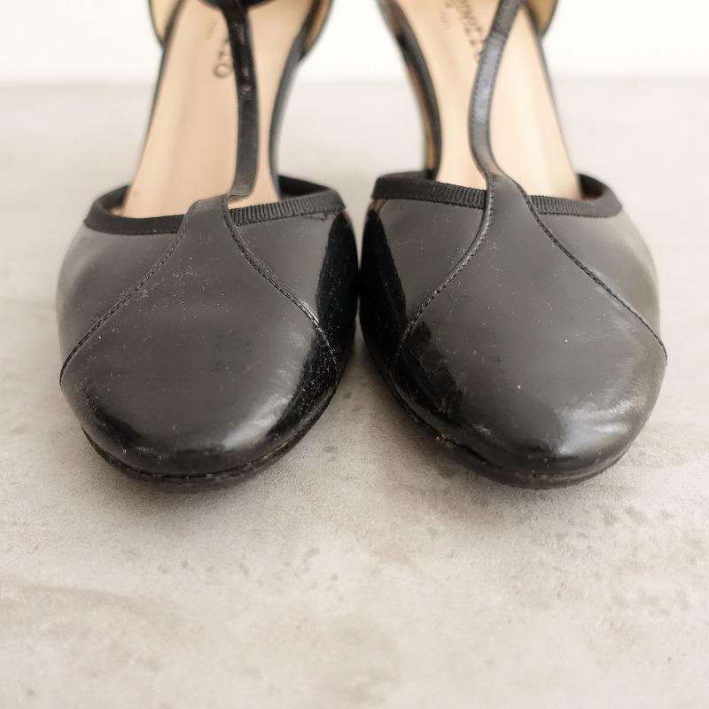 repetto レペット *BAYA レザーTストラップパンプス 39/24.5*黒 repetto レペット *BAYA レザーTストラップパンプス 39/24.5*黒