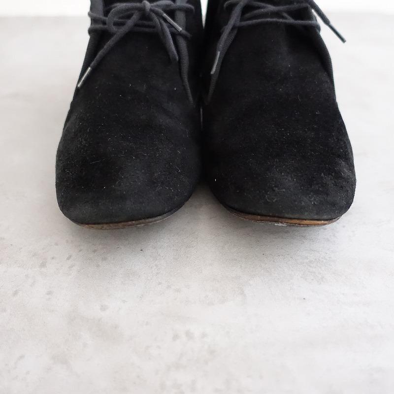 レペット repetto *レザーレースアップシューズ 39/23.5*黒ブラック