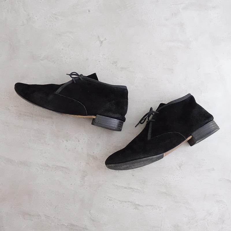 レペット repetto *レザーレースアップシューズ 39/23.5*黒ブラック