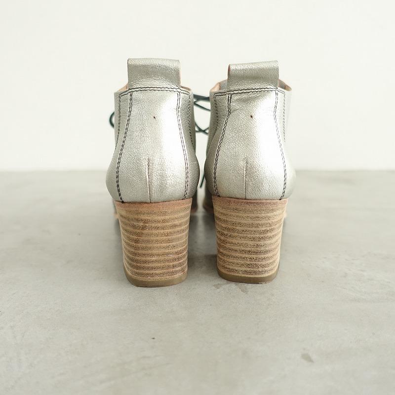 エバゴス ebagos *レザーレースアップシューズ 3.5/23.5*シルバー皮革  