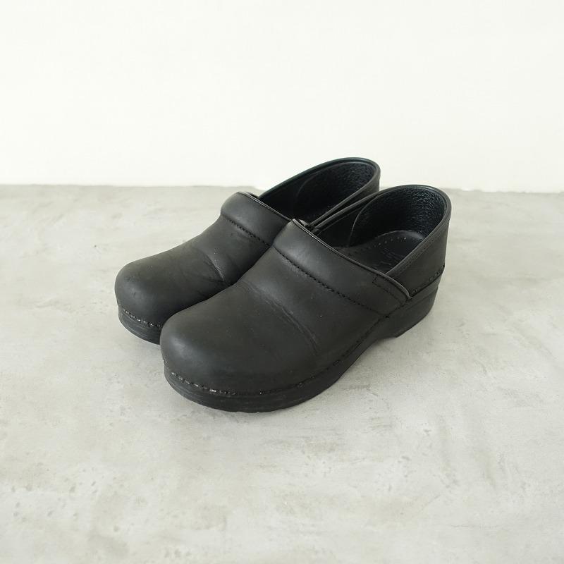 dansko（ダンスコ） *PROFESSIONAL サボサンダル 38/24*レザー皮革黒