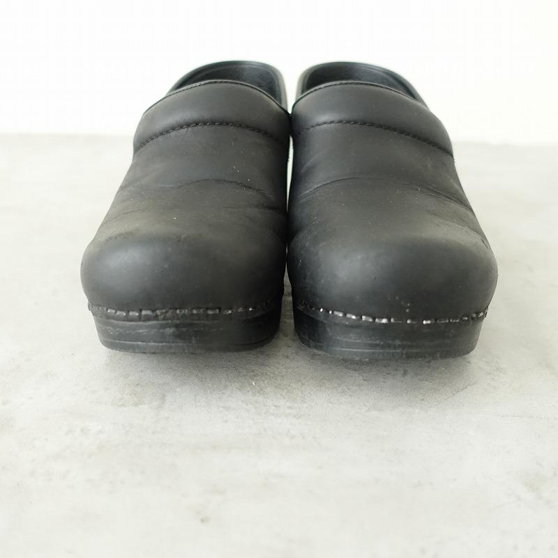 dansko（ダンスコ） *PROFESSIONAL サボサンダル 38/24*レザー皮革黒