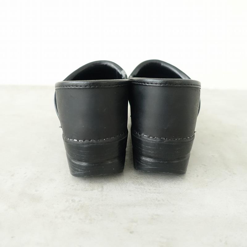 dansko（ダンスコ） *PROFESSIONAL サボサンダル 38/24*レザー皮革黒
