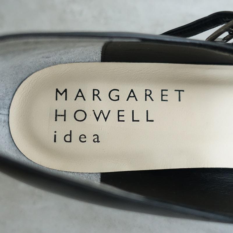 マーガレットハウエルアイディア　ストラップパンプス　黒　24 日本製　本革 マーガレット・ハウエル アイデア MARGARET HOWELL idea