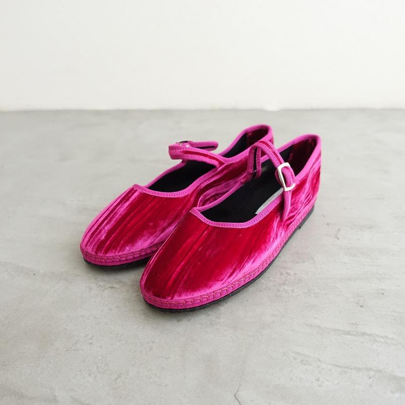 未使用】シューシャ Sciuscia *MARY JANE ストラップベロア