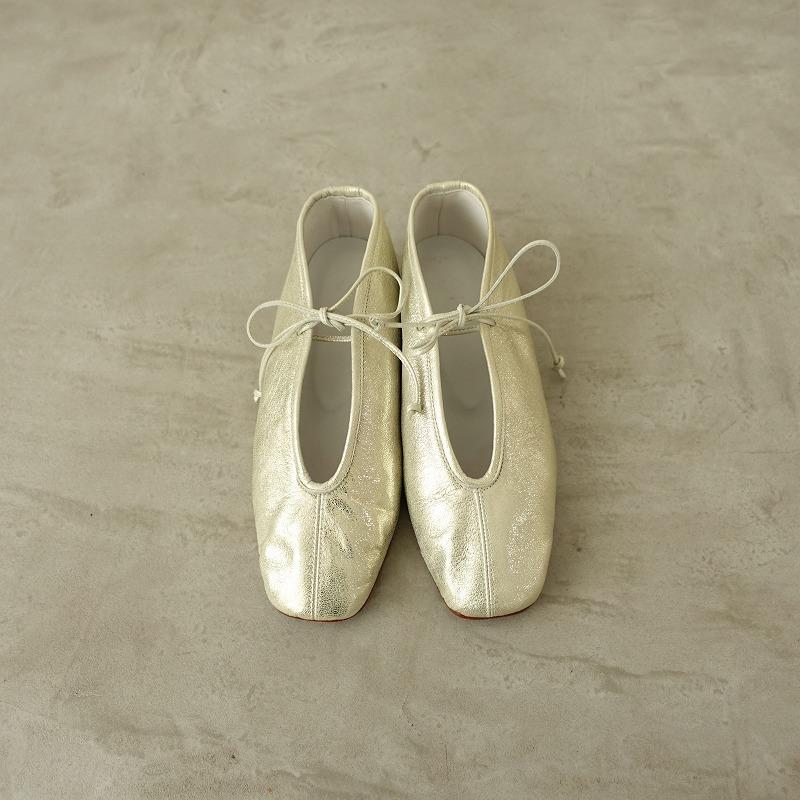 定価2.2万】スイ SUI *LACE UP BALLET バレエシューズ 2.5/23*レザー