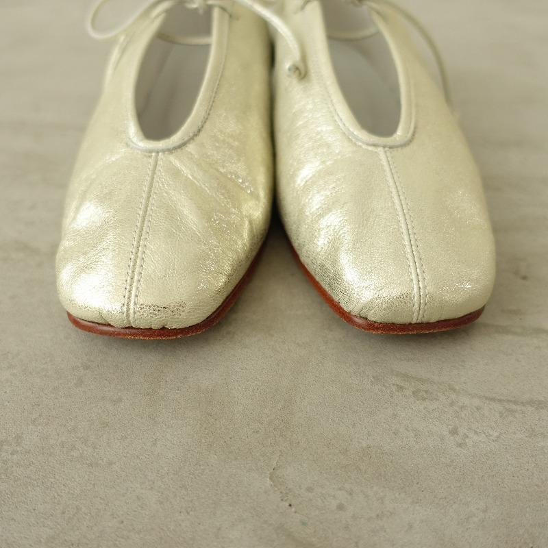 定価2.2万】スイ SUI *LACE UP BALLET バレエシューズ 2.5/23*レザー