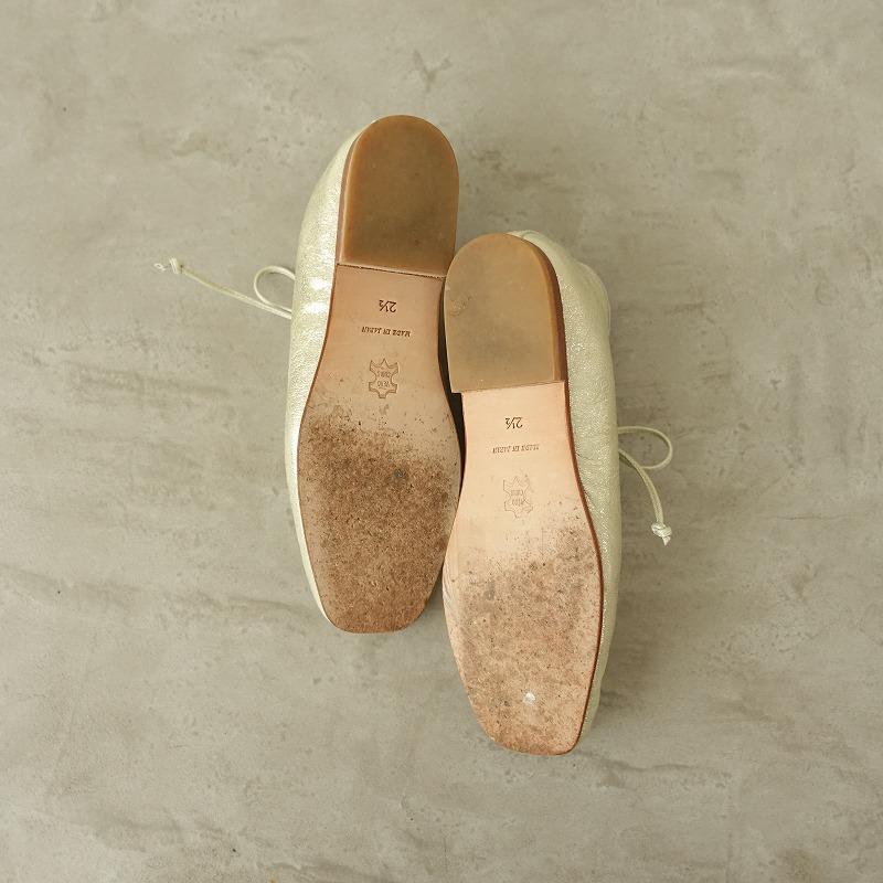 定価2.2万】スイ SUI *LACE UP BALLET バレエシューズ 2.5/23*レザー