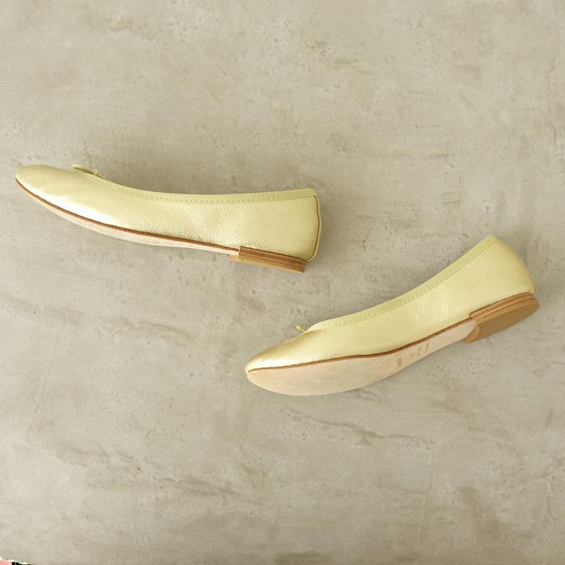 レペット repetto *バレエシューズ 36.5/23*レザー皮革ゴールド0825