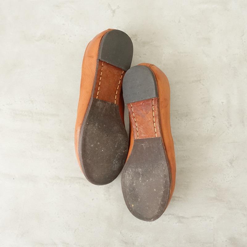 パラスパレス Pal'las Palace *レザーフラットパンプス 24*皮革