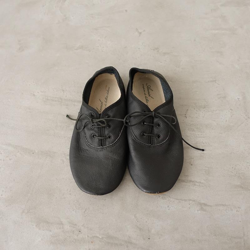 Anniel アニエル *レースアップフラットシューズ 36/23*レザー皮革黒