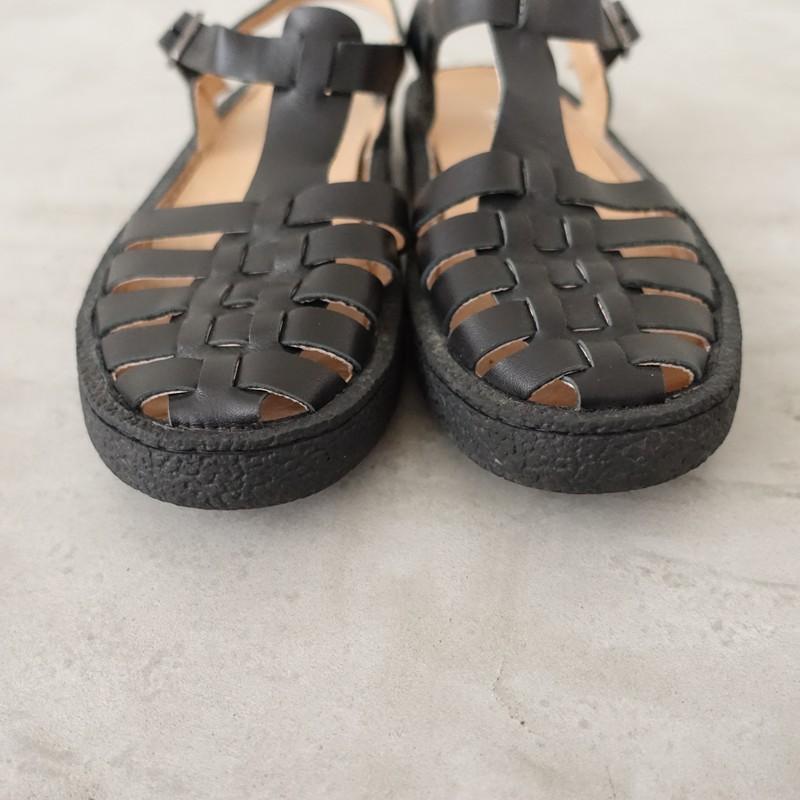 定価1.9万】モヒ MOHI *グルカサンダル 37/23.5*レザー皮革黒0626