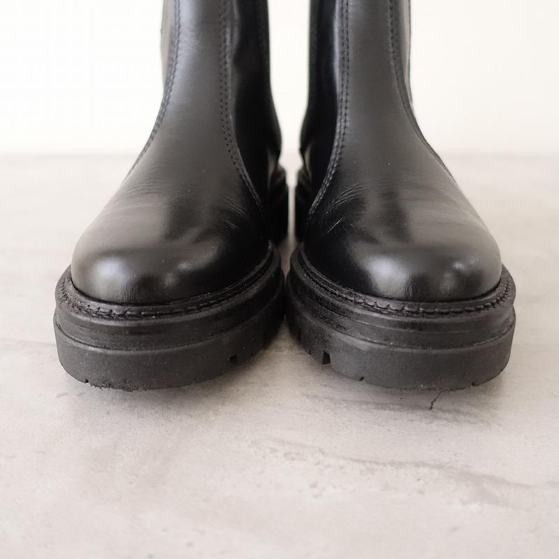 美品/定価1.6万】2022/AW/エネス ENESS *レザーサイドゴア チェルシー 