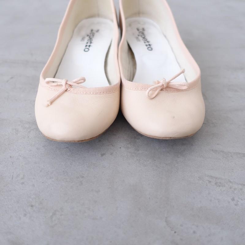 レペット repetto *バレエシューズ*35/22ピンクベージュクリームリボン