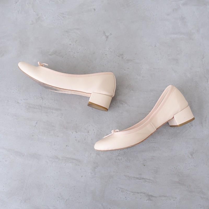 レペット repetto *バレエシューズ*35/22ピンクベージュクリームリボン