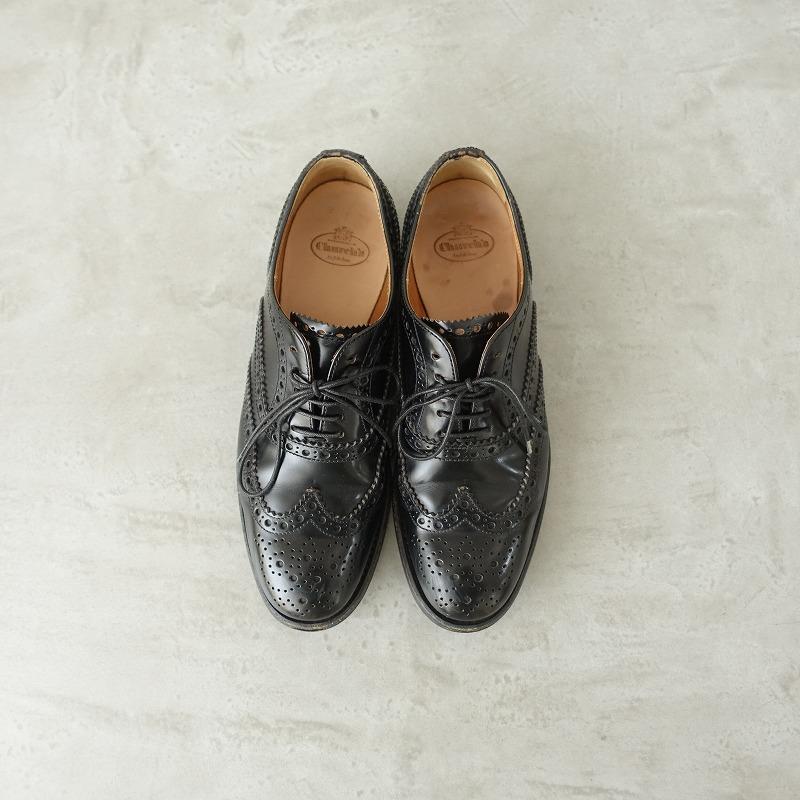 チャーチ CHURCH'S *BURWOOD W(GI) BLK POLISH ウイングチップレザー
