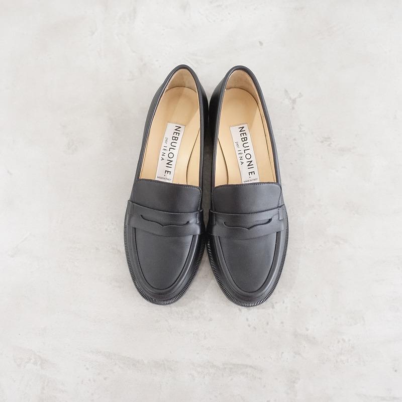 極美品 ネブローニ ローファー 35 IENA別注 本革 黒 イタリア製 NEBULONI E //【美品/定価5.3万/IENA別注】ネブローニ