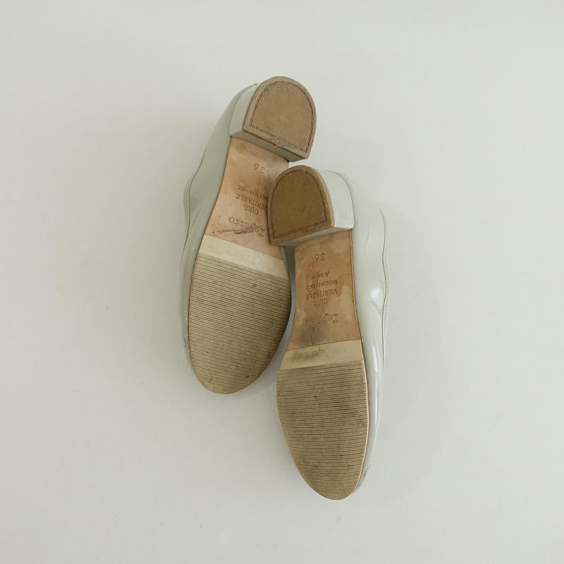 レペット repetto *バレエシューズ 36/22.5*ライトグレー皮革レザー