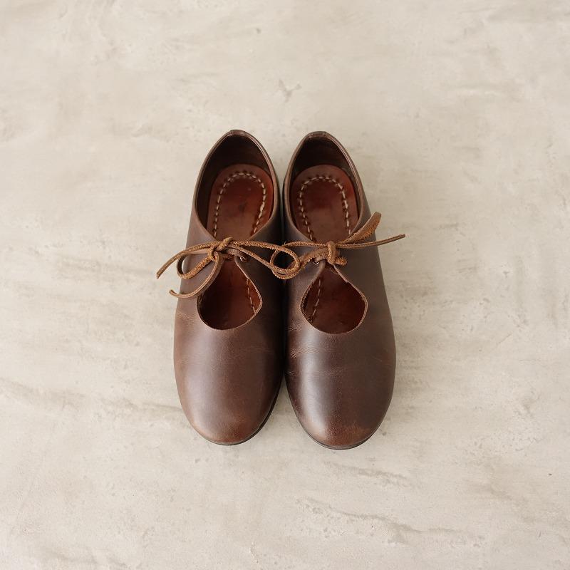 R.U. アールユー *レースアップレザーシューズ 35/22*ダークブラウン