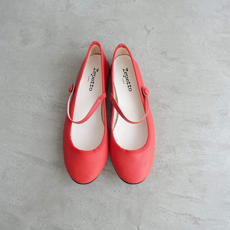 美品)repetto スエード 赤 フラットバレエシューズ 39