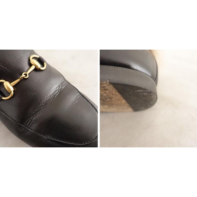 グッチ GUCCI *ファーローファー 37.5/23.5*ブラック黒ライト グッチ GUCCI *ファーローファー 37.5/23.5*ブラック黒ライト
