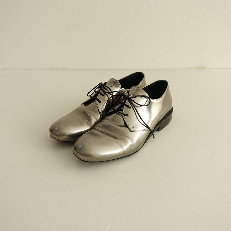 ジルサンダー JIL SANDER *レースアップレザーシューズ 36/23*シルバー