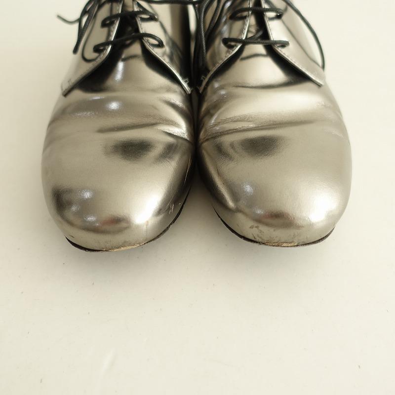 ジルサンダー JIL SANDER *レースアップレザーシューズ 36/23*シルバー