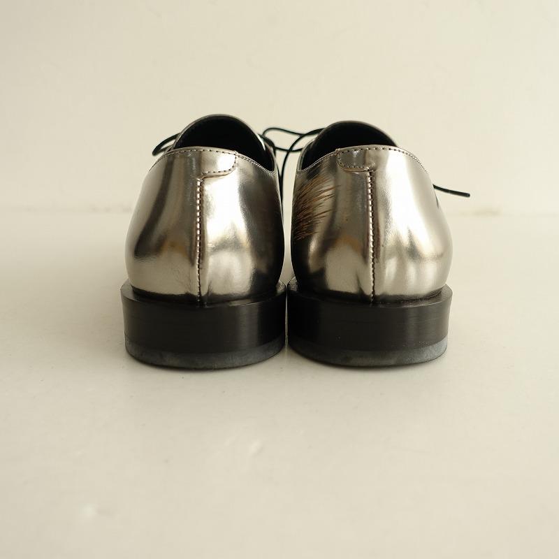 ジルサンダー JIL SANDER *レースアップレザーシューズ 36/23*シルバー