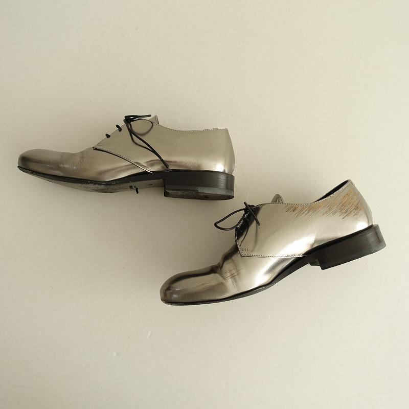 ジルサンダー JIL SANDER *レースアップレザーシューズ 36/23*シルバー 