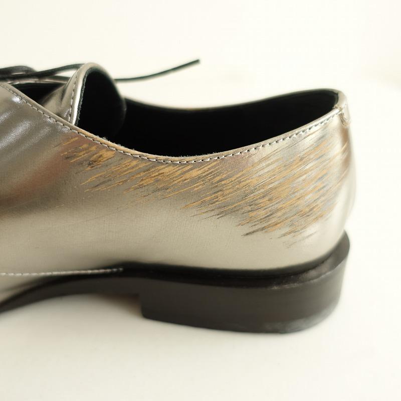 ジルサンダー JIL SANDER *レースアップレザーシューズ 36/23*シルバー