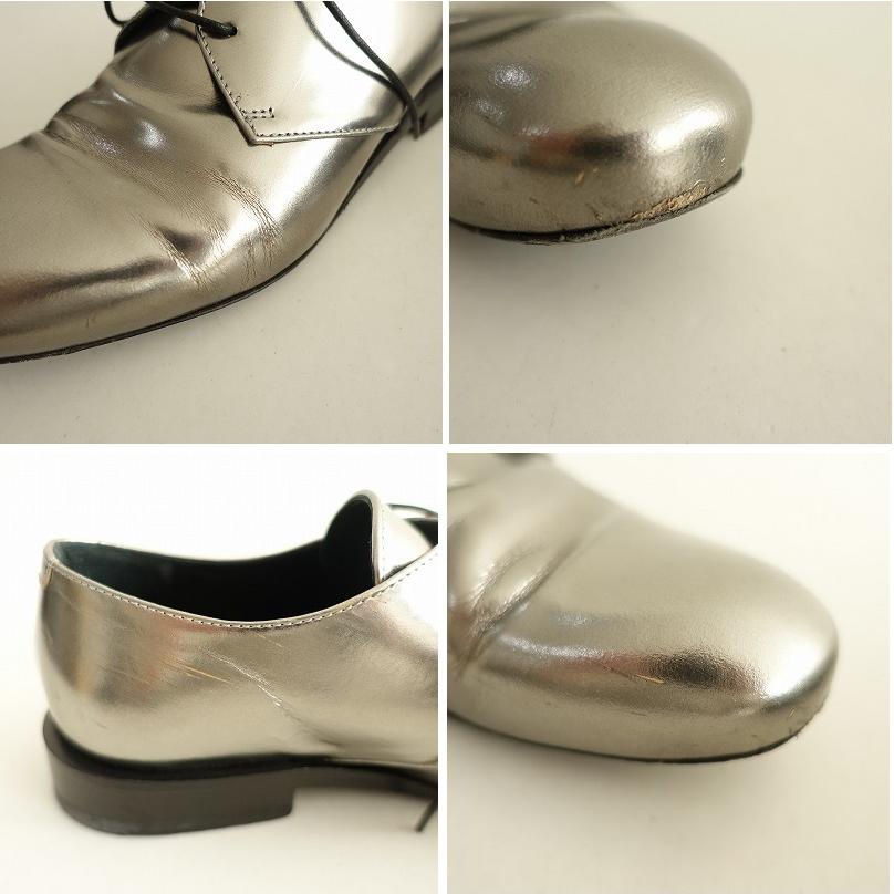 ジルサンダー JIL SANDER *レースアップレザーシューズ 36/23*シルバー 