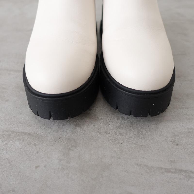 美品】コーチ COACH *REID LEATHER BOOTIE 7C/24*オフホワイト
