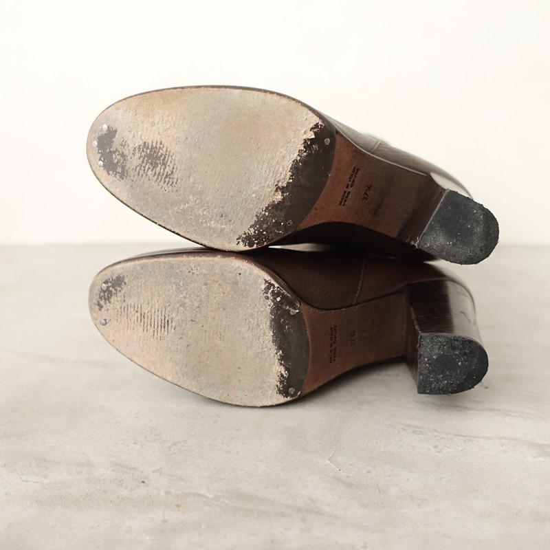 PELLICO（ペリーコ） *レザーロングブーツ 37.5/23.5*皮革ダーク