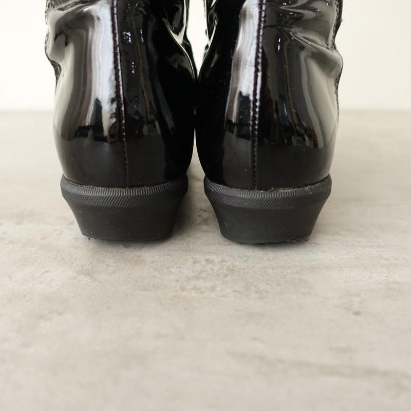 コールハーン COLE HAAN *レインブーツ 6/23*ロングエナメル黒