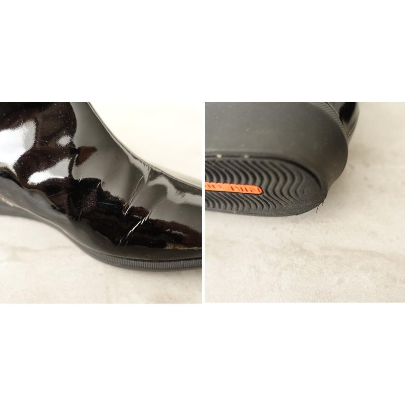 コールハーン COLE HAAN *レインブーツ 6/23*ロングエナメル黒