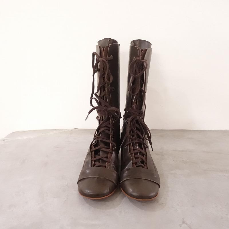 美品/定価5.8万】エバゴス ebagos *レースアップレザーブーツ 4.5/24.5 